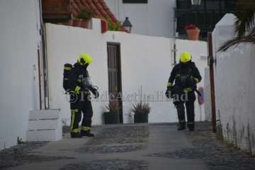 Un cortocircuito causa un incendio en una casa del núcleo histórico de Telde (Foto TA)